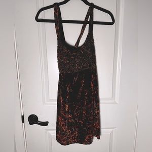 Free People Cheetah Print Velvet minidress medium m